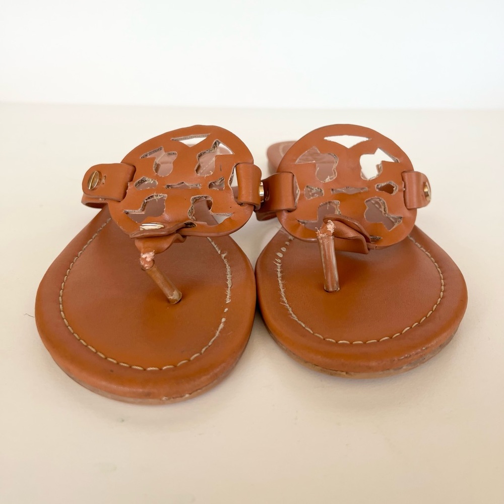 Tory Burch Miller Sandal in Vintage Vachetta Camel Brown, size 39 - Picture 3 of 12